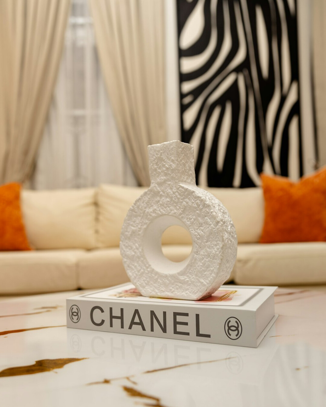 celebrity villa living room